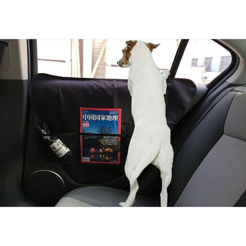 Car Pet Mat Side Door Protector - Anti-Scratch & Anti-Kick Oxford Cloth Protection Mat - Set Of 2
