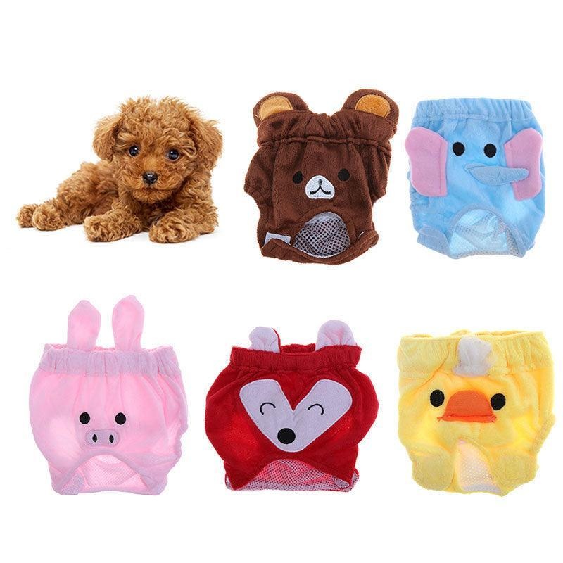 Cotton Comfort Reusable Dog Diaper Belly Band - Protect And Style Your Pup With Cartoon Charm