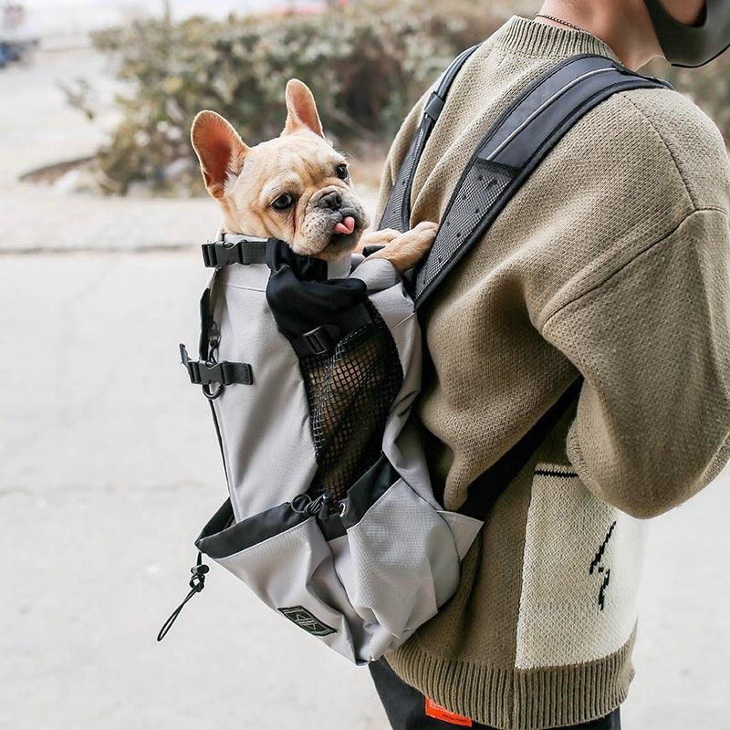 Double Shoulder Portable Pet Dog Carrier Backpack - Travel In Style With Your Furry Friend!