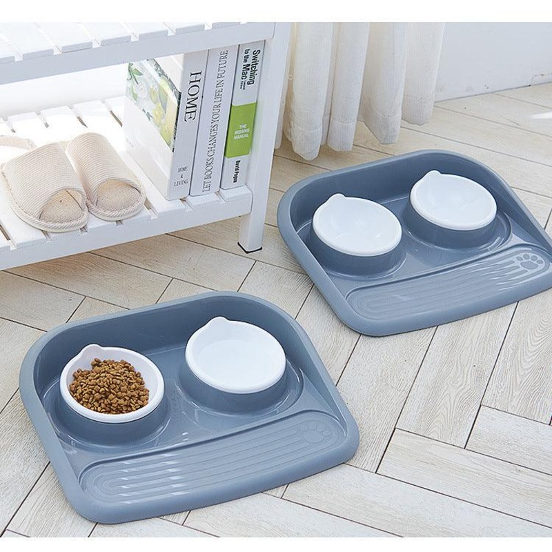 Eco-Friendly Dual-Purpose Pet Bowl - Non-Slip, Anti-Knock Design For Hassle-Free Feeding And Hydration