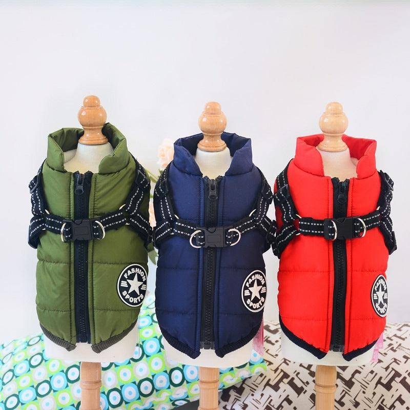 Winter Adventure Dog Coat: Waterproof, Harness-Compatible, And Stylish Pet Clothing