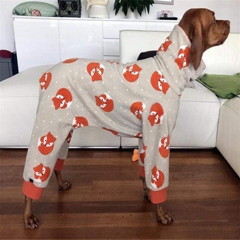 Cozycanine High Collar Printed Pet Four-Legged Suit
