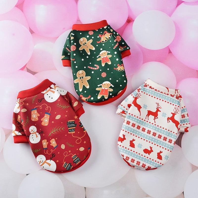 Festive Cartoon Pet Vest - Christmas Dog Clothes For A Stylish Holiday Season