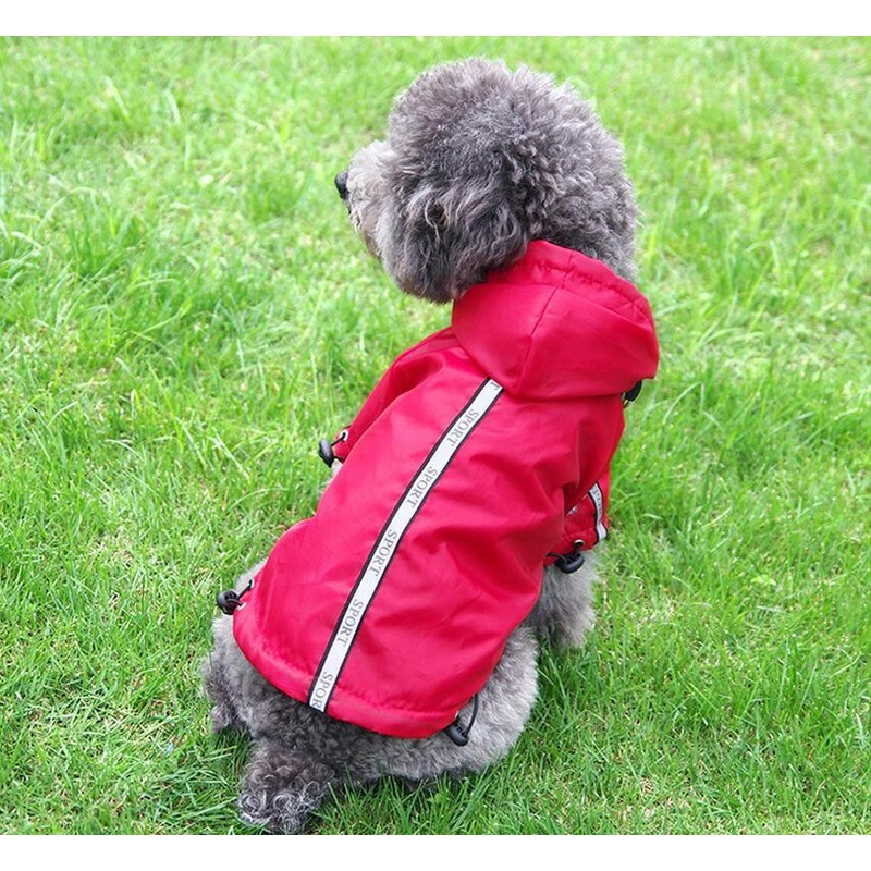 Hooded Pet Raincoat - Waterproof And Warm