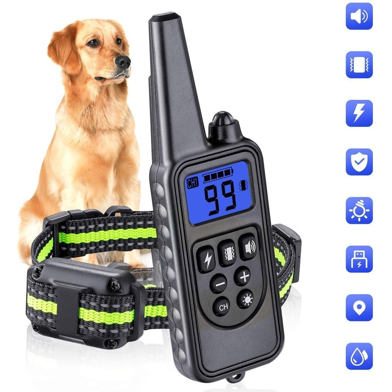 800M Waterproof Dog Training Collar With Adjustable Levels And 3 Training Modes