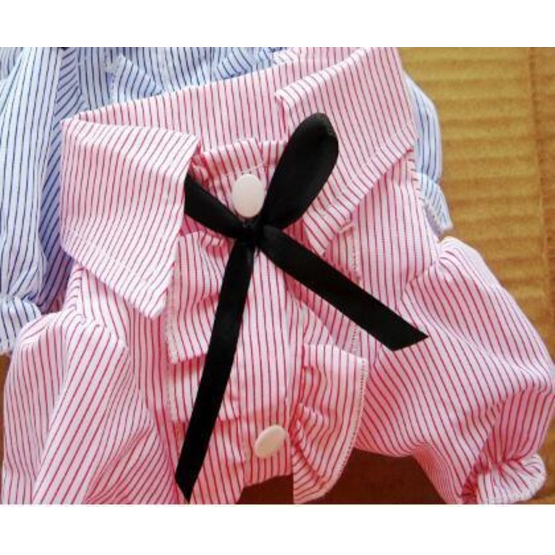 Bow Tie Bubble Sleeve Pet Shirt - Stylish British-Inspired Pet Clothing For Dog Lovers