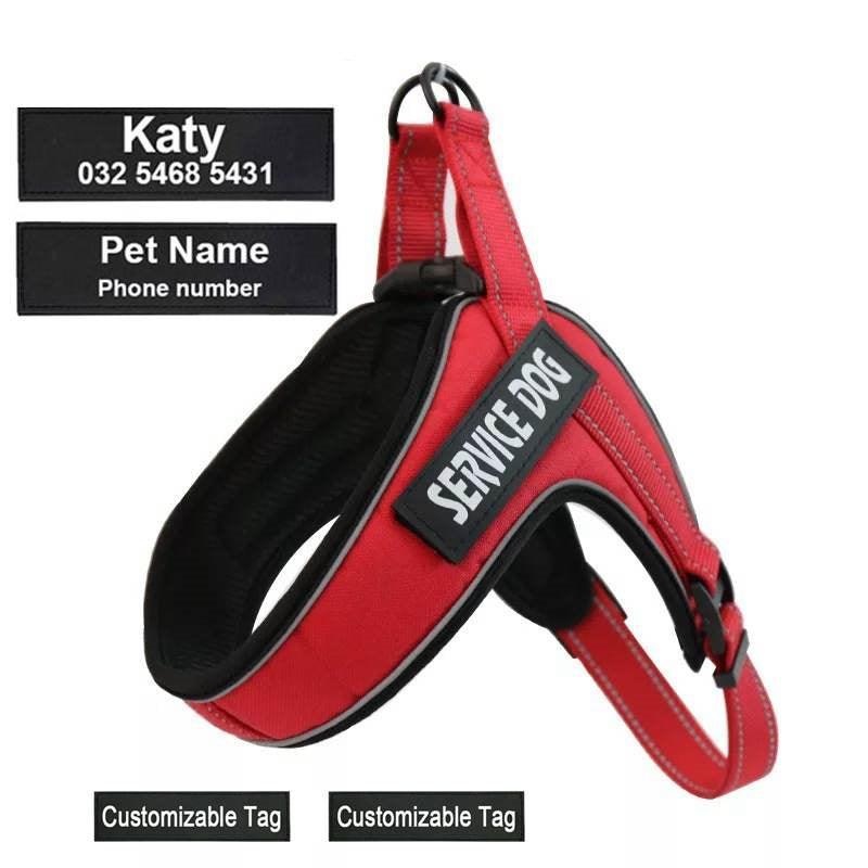 Breathable Reflective Dog Harness Vest With Customizable Velcro Design