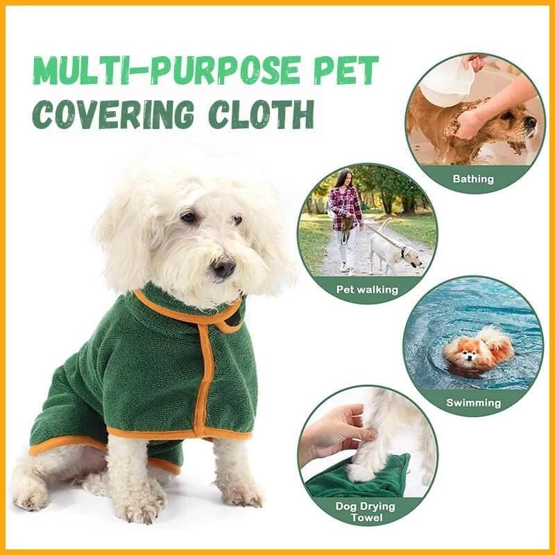 Fast-Drying Microfiber Pet Bathrobe - The Ultimate Pet Drying Coat