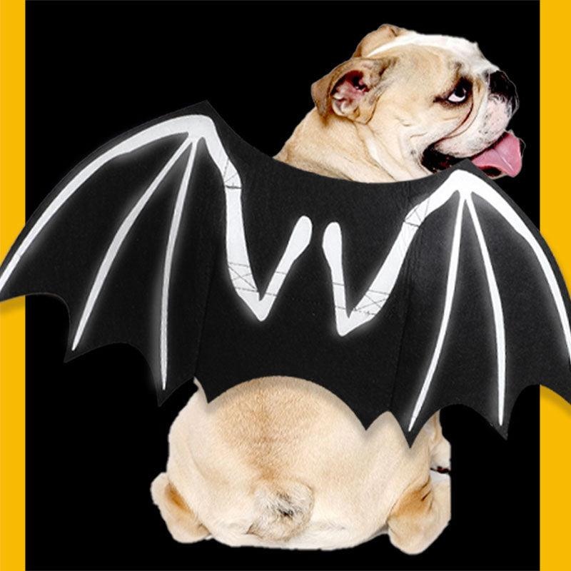 Luminous Bat Wings Dog Costume - Transform Your Pup Into A Mysterious Creature!