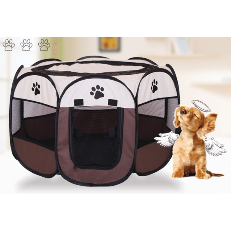 Portable Pet Haven: Foldable, Waterproof, And Breathable Octagonal Pet Fence