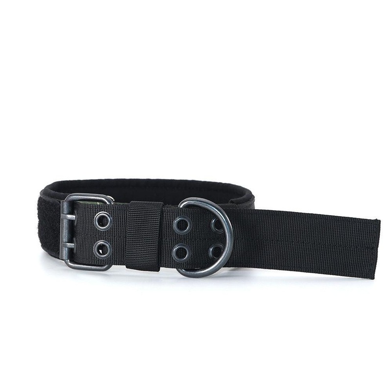 Stylish Striped Canvas Dog Collar For Medium And Large Dogs