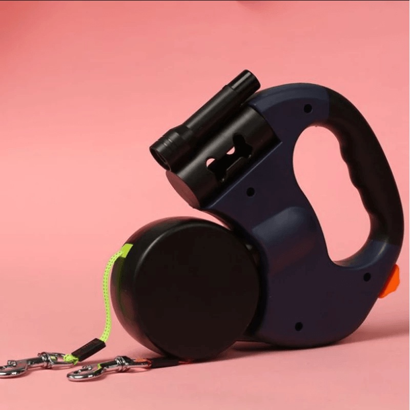 The Ultimate Dual-Headed Pet Leash: Retractable, Rotatable, And Illuminated