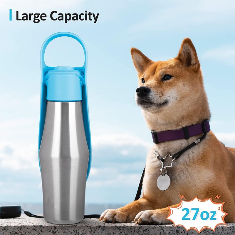 2024 New Portable Pet Dog Water Bottle Soft Silicone Leaf Design For Dog Pets Outdoor Travel Drinking Bowls Water Dispenser
