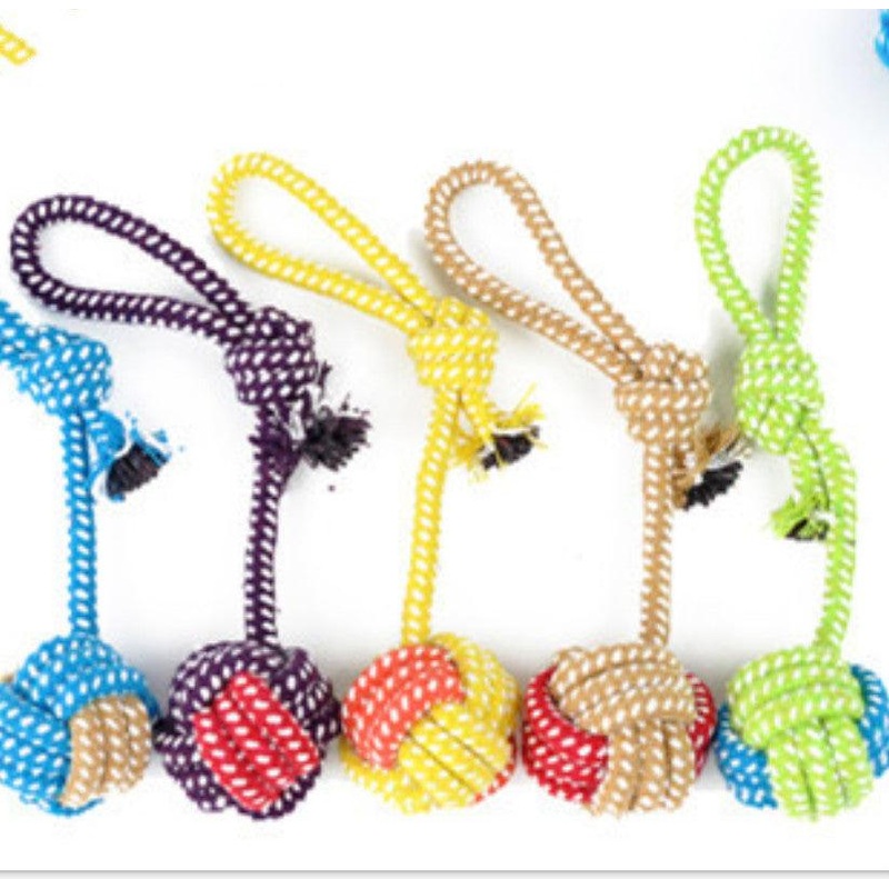 Handcrafted Cotton Rope Dog Leash Toys