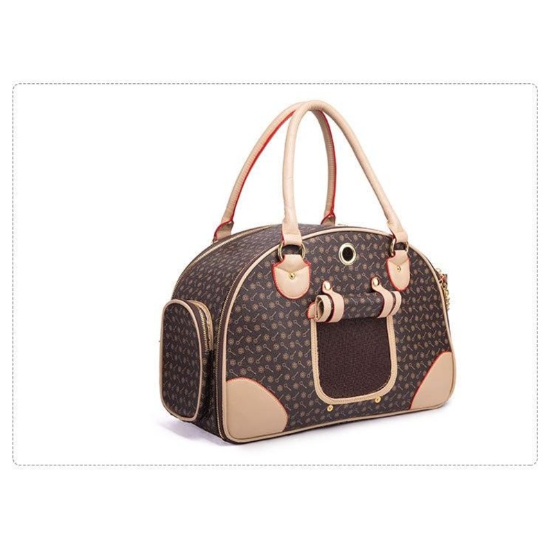Luxury Leather Pet Travel Tote: Stylish And Practical Dog And Cat Carrier