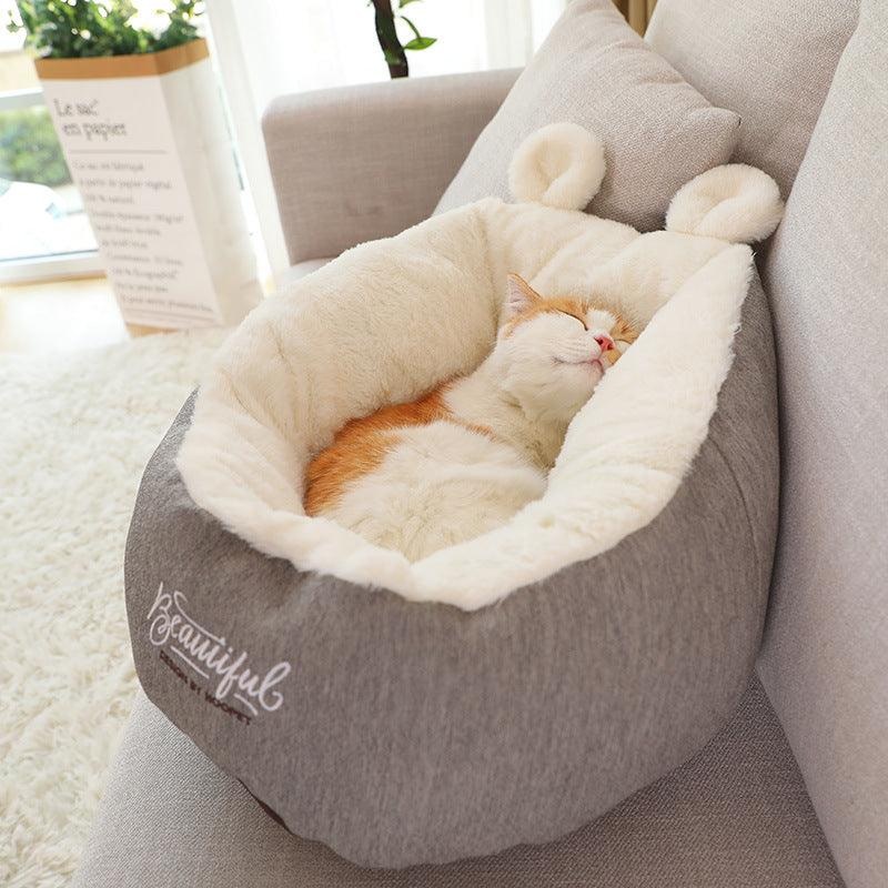 Snugglepaws Deluxe Cozy Cotton Dog Bed - Luxurious Sleeping Bag For Puppies And Small Dogs
