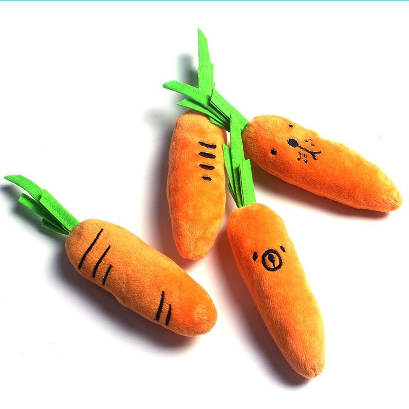 Squeaky Palatable Plush Radish Chew Toy - Interactive Fun For Cats And Dogs!