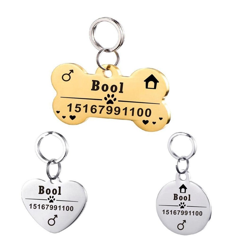 Custom Engraved Stainless Steel Pet Id Tag