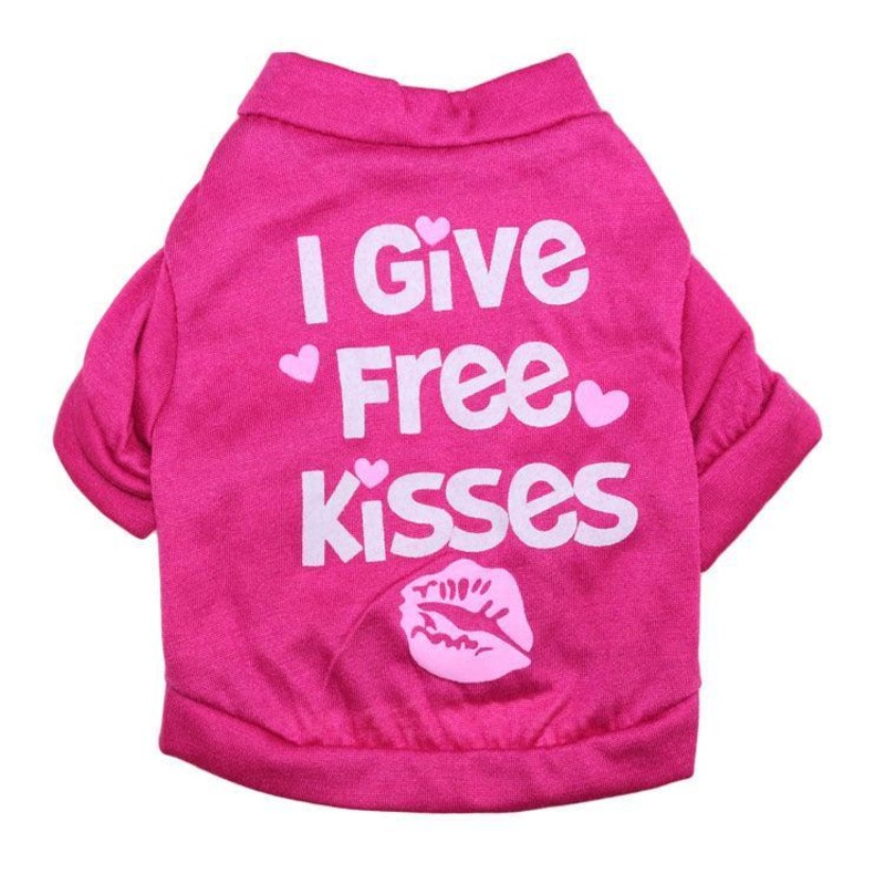 Cute Canine Couture: Printed Cotton Jersey Small Dog Pet T-Shirt