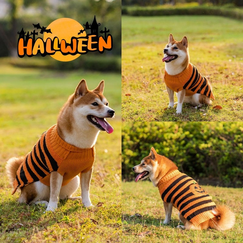 Halloween Dog Sweaters Pet Costume Warm Leisure Sweater Cosplay Clothes For Dogs