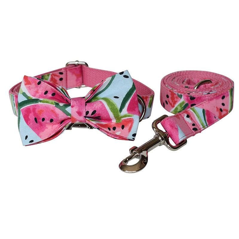 Nature-Inspired Floral Dog Collar And Leash Set