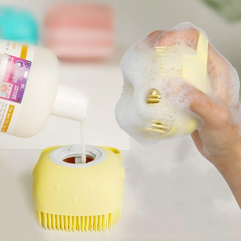 The Furcare Silicone Bath Brush Comb With Shampoo Dispenser