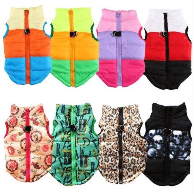 Cozy Striped Pet Jacket With Traction Buckle - Perfect For Autumn And Winter!