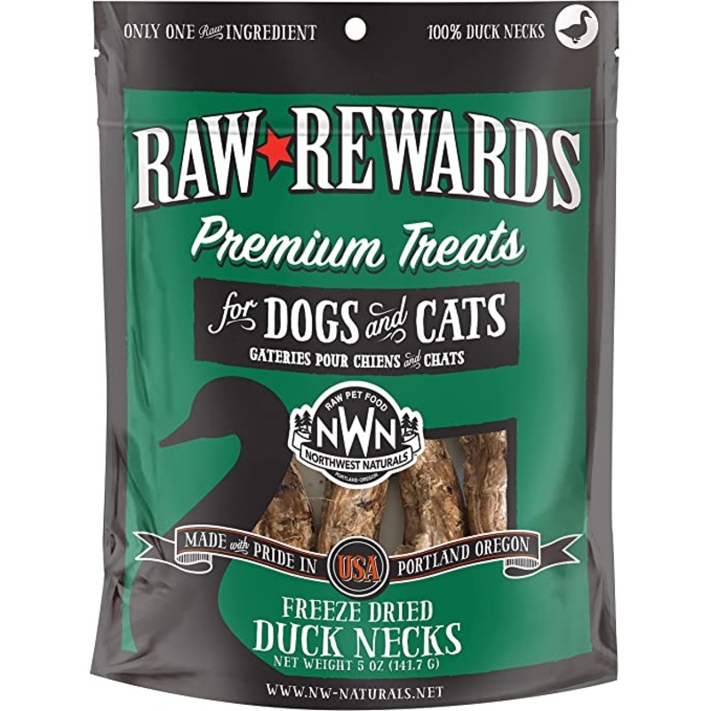 Northwest Naturals Raw Rewards Freeze-Dried Duck Necks 5oz
