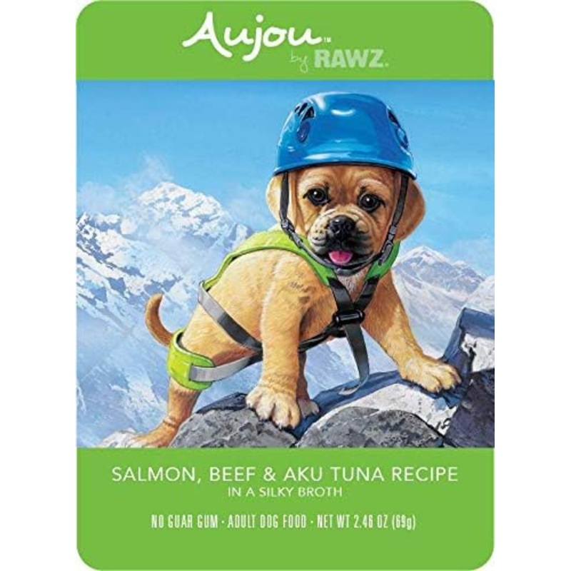 RAWZ Aujou Salmon, Beef, & Tuna Pouch 2.46 oz
