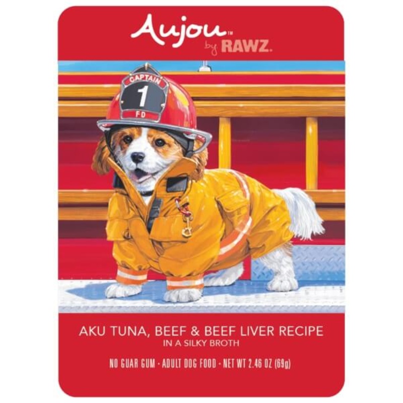 RAWZ Aujou Tuna, Beef, & Beef Liver Pouch 2.46 oz