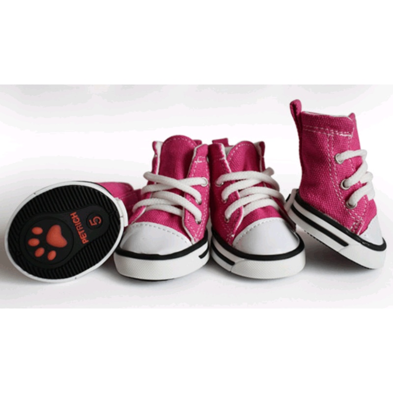 Stylish Denim Canvas Dog Shoes: Trendy, Waterproof, And Non-Slip