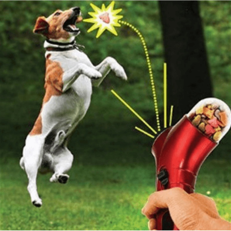 The Pawsome Treat Blaster: Portable Pet Food Catapult Feeder