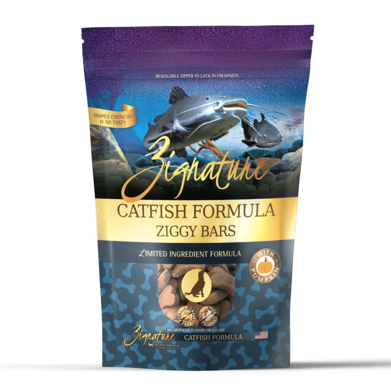 Zignature Ziggy Bars Treat, Catfish Formula, 12 oz