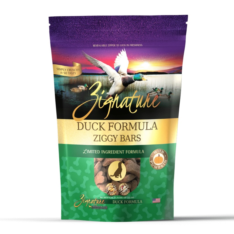 Zignature Ziggy Bars Treat, Duck Formula, 12 oz