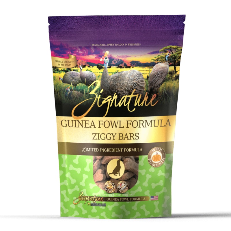 Zignature Ziggy Bars Treat, Guinea Fowl Formula, 12 oz