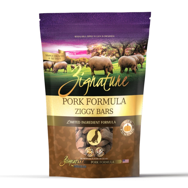 Zignature Ziggy Bars Treat, Pork Formula, 12 oz