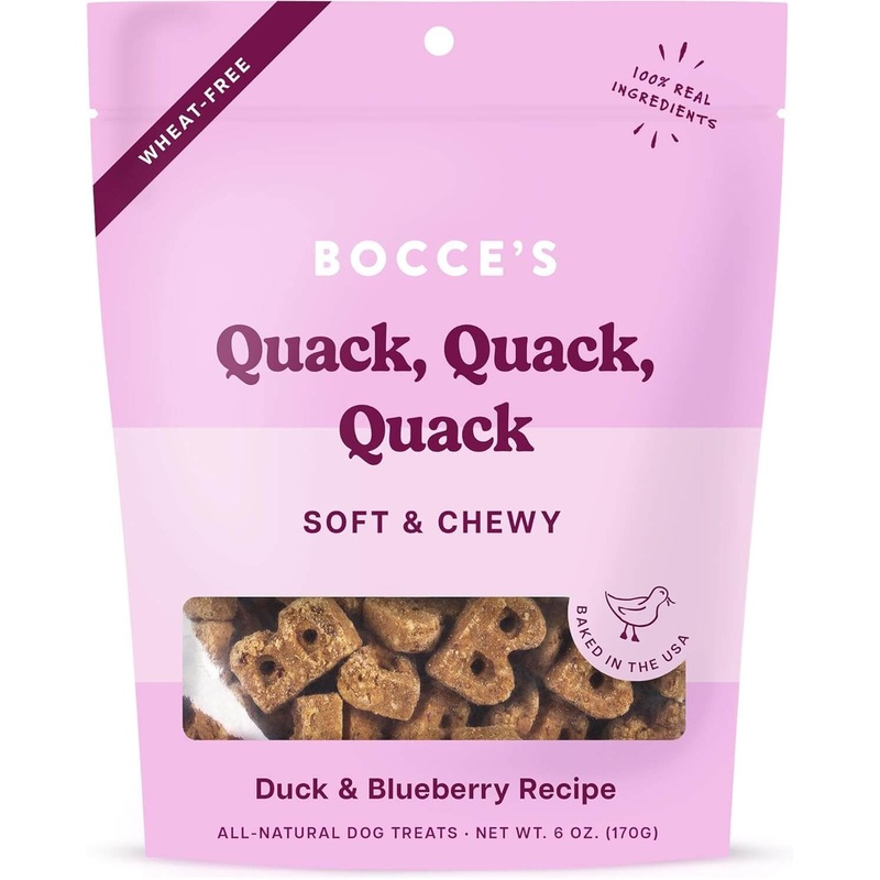 Bocce's Bakery Quack, Quack, Quack Soft & Chewy Dog Treats, 6 oz