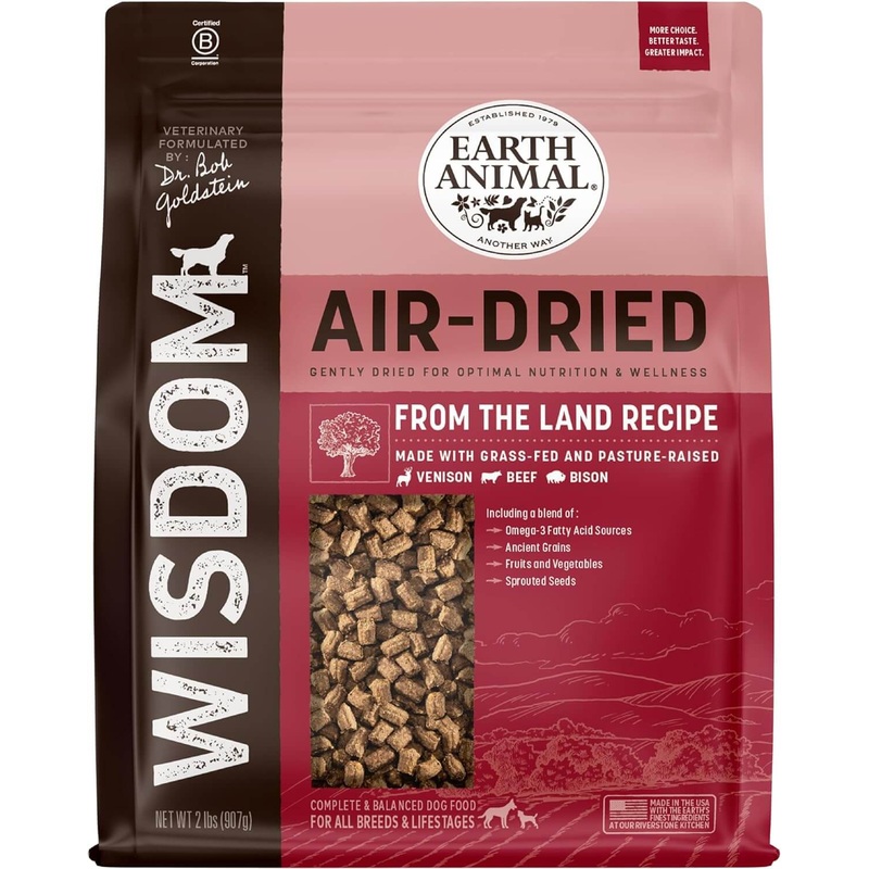 Earth Animal Wisdom Land Recipe Air-Dried Dog Food