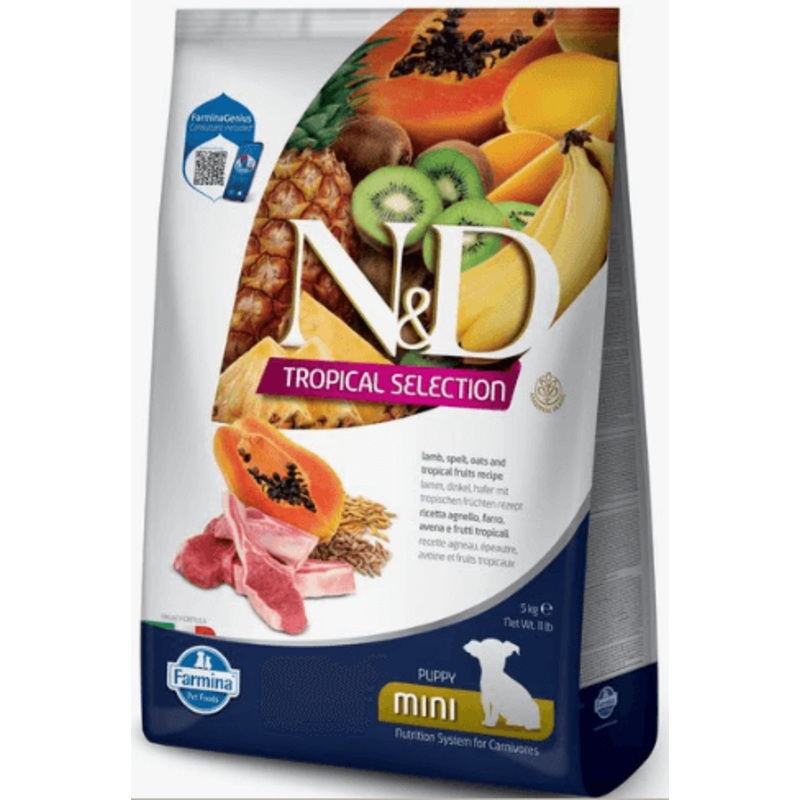Farmina N&D Tropical Selection Puppy Dog Food, Lamb(Med/Maxi) Bites)