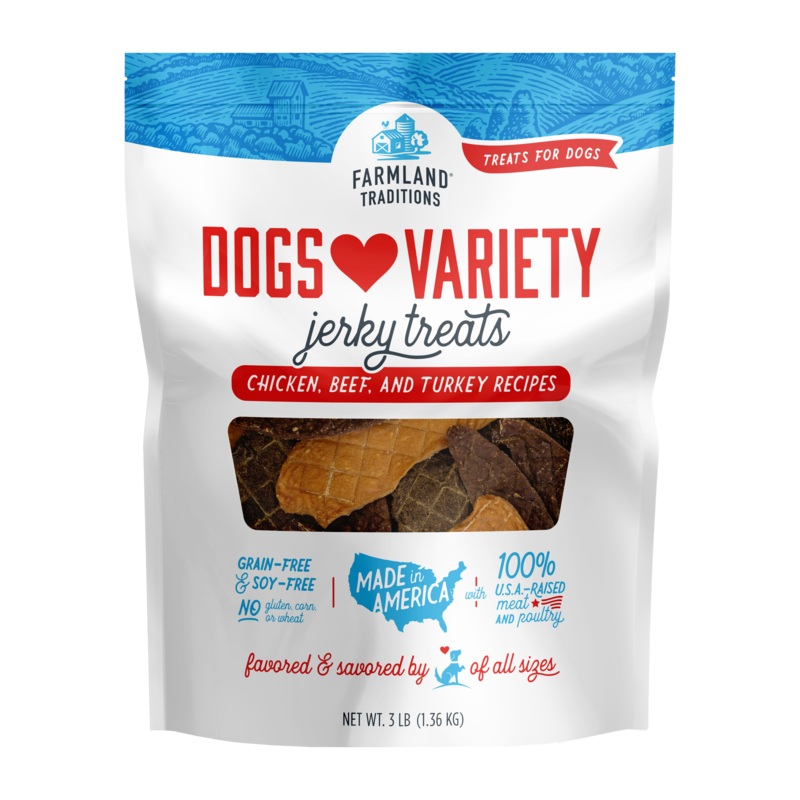 Farmland Traditions Dogs Love Variety Jerky Treats 3lb