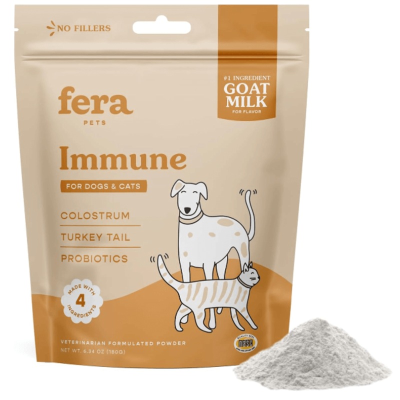 Fera Pet Organics Immune Goat Milk Topper for Cats & Dogs