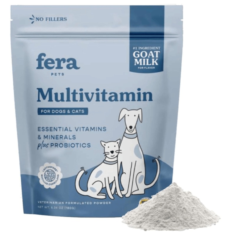 Fera Pet Organics Multivitamin Goat Milk Topper for Cats & Dogs