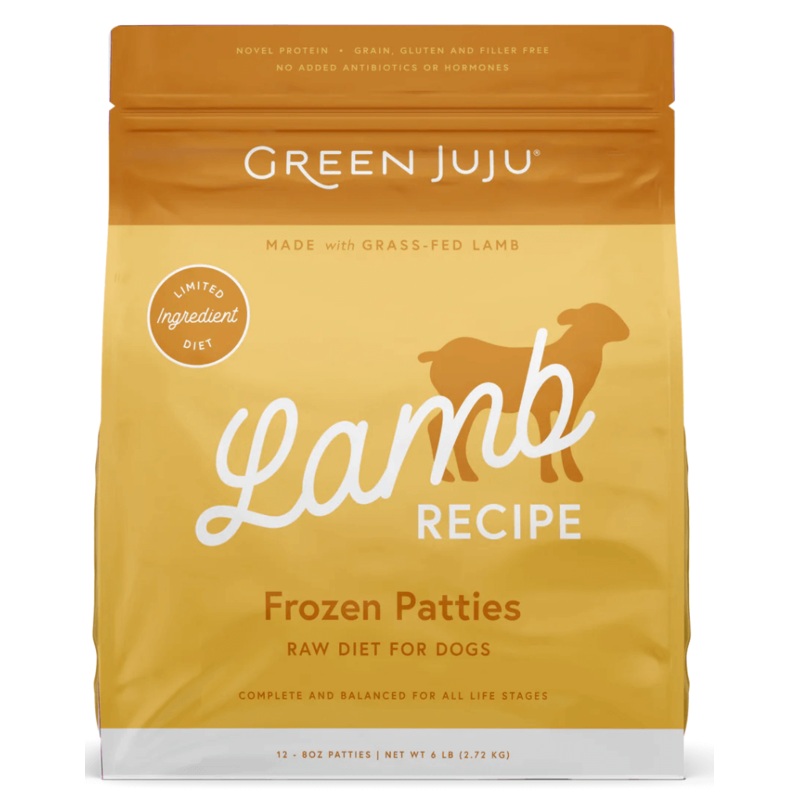 Green Juju Raw Frozen Lamb Patties, 6lb