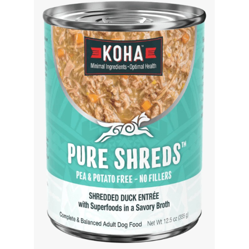 Koha Pure Shreds Shredded Duck for Dogs 12.5oz