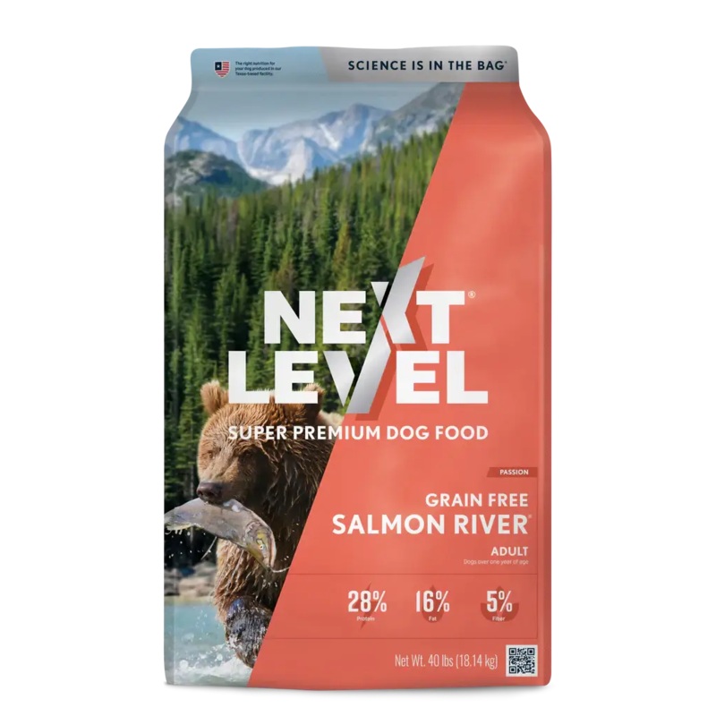 Next Level Grain Free Salmon River Adult Dry Dog Food 40 lb