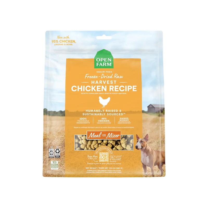Open Farm Freeze-Dried Raw Dog Food, Chicken, 3.5oz