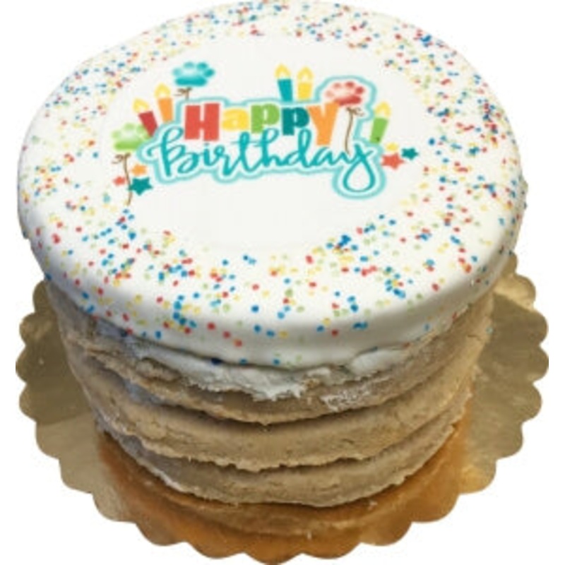Preppy Puppy "Happy Birthday" Cake 5"