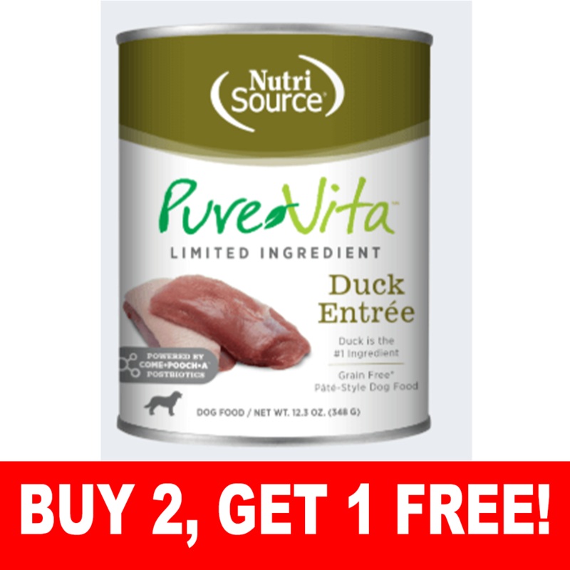 PureVita Grain-Free Duck Entre 12.3oz