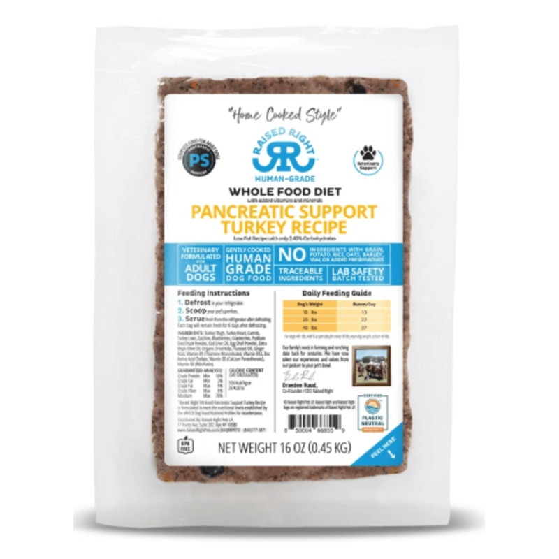 Raised Right Pancreatic Support Turkey Recipe, 16 oz