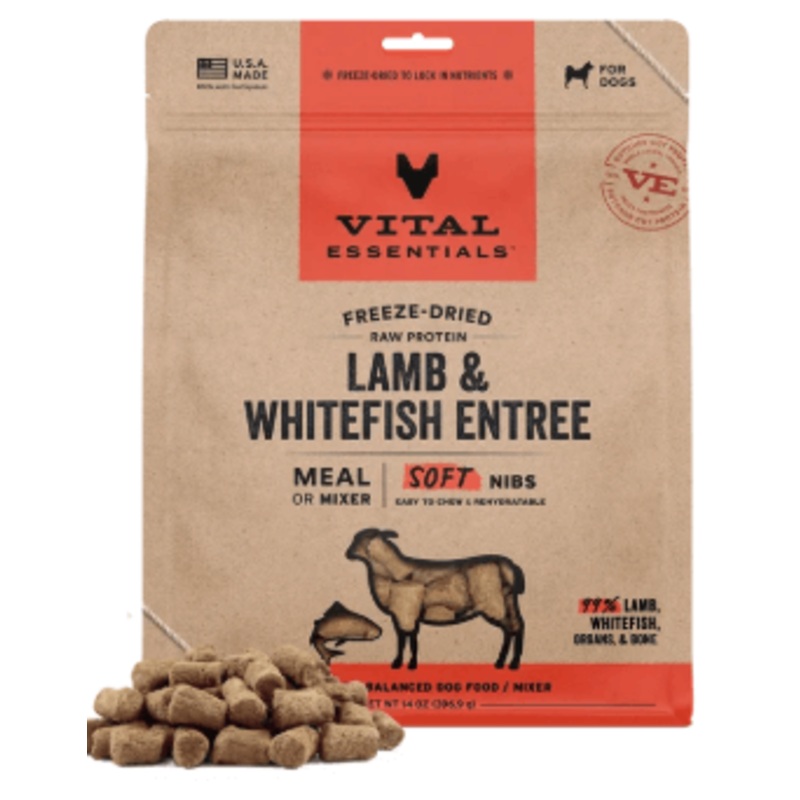 Vital Essentials Freeze-Dried Lamb & Whitefish Entree, 14 oz